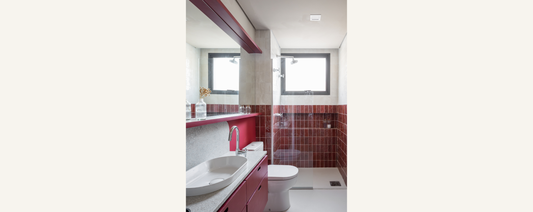 Banheiro Social _ Iluminação Natural _ Atente os quartos