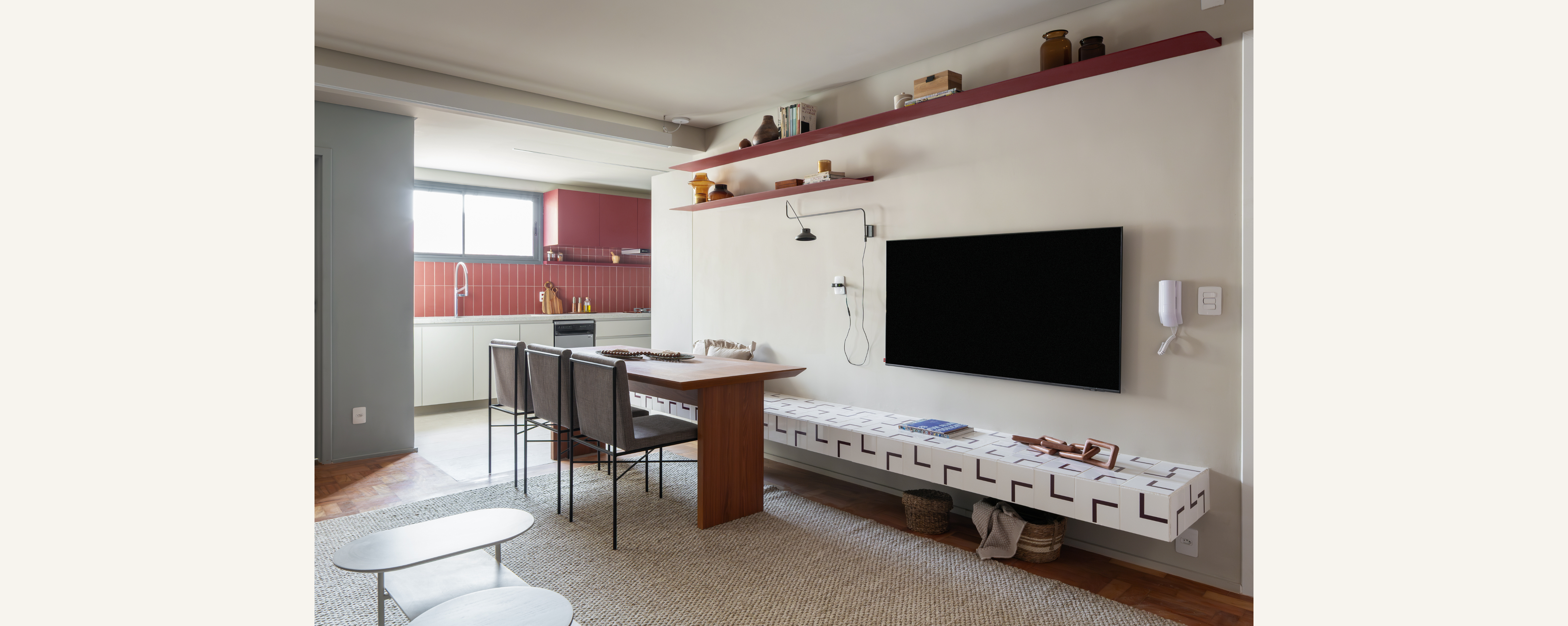 Living Amplo Integrado com Cozinha (114m)